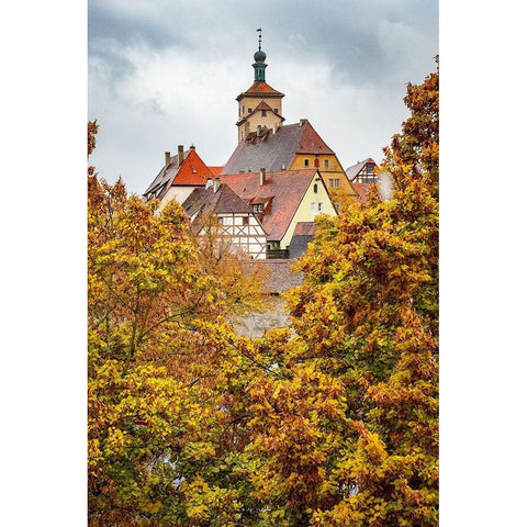 Fall Colors of Rothenburg III Gold Ornate Wood Framed Art Print with Double Matting by Murdock, Ramona