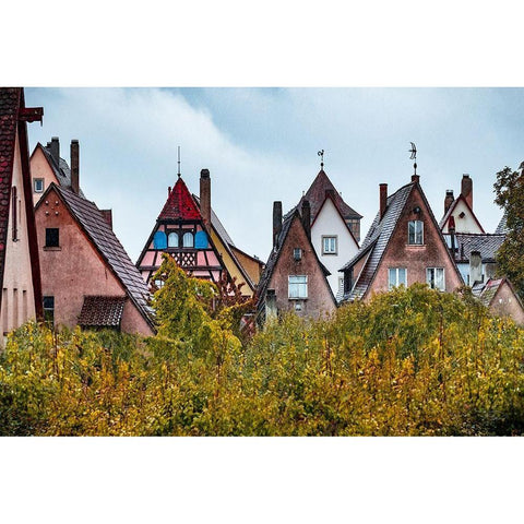 Fall Colors of Rothenburg I Black Modern Wood Framed Art Print by Murdock, Ramona