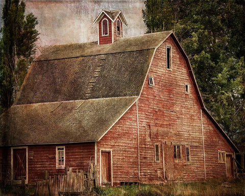 Yesterday Black Ornate Wood Framed Art Print with Double Matting by Murdock, Ramona