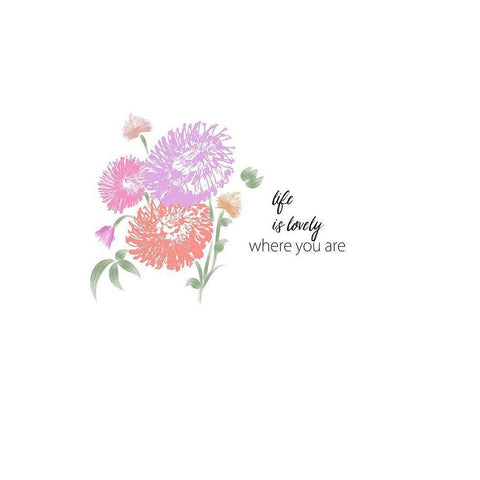 Life is Lovely White Modern Wood Framed Art Print by Murdock, Ramona