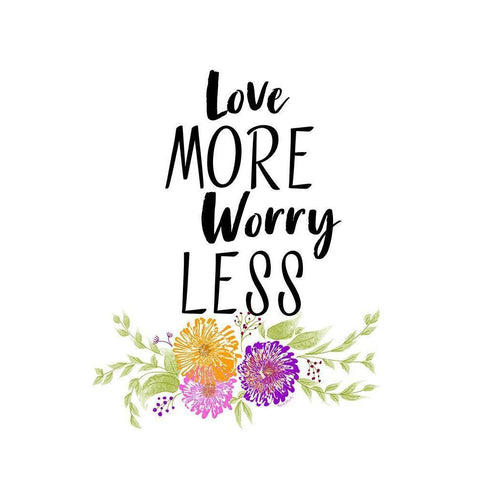 Love More Black Modern Wood Framed Art Print by Murdock, Ramona