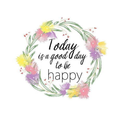 Today is a Good Day Black Modern Wood Framed Art Print by Murdock, Ramona