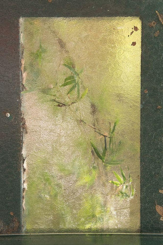 Bamboo Behind Frosted Glass White Modern Wood Framed Art Print with Double Matting by Murdock, Ramona