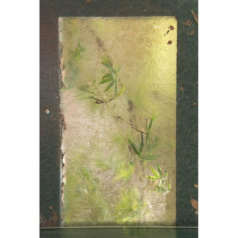 Bamboo Behind Frosted Glass Black Modern Wood Framed Art Print by Murdock, Ramona