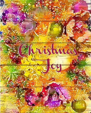 Christmas Joy White Modern Wood Framed Art Print with Double Matting by Murdock, Ramona