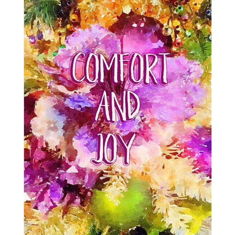 Comfort and Joy Gold Ornate Wood Framed Art Print with Double Matting by Murdock, Ramona