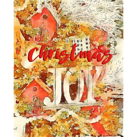 Christmas Joy II Black Modern Wood Framed Art Print by Murdock, Ramona