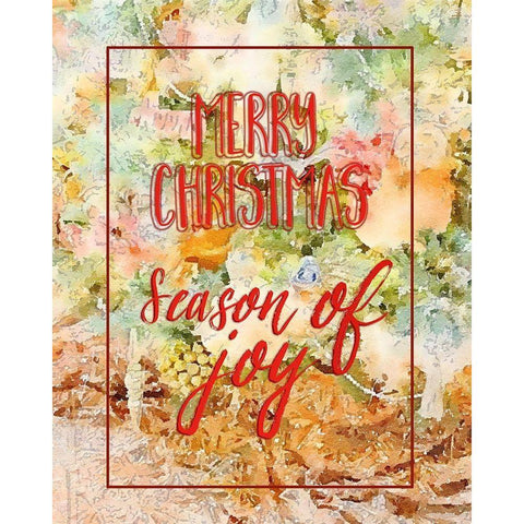 Christmas Season of Joy Black Modern Wood Framed Art Print by Murdock, Ramona