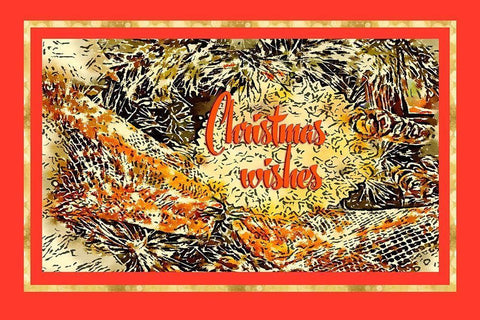 Christmas Wishes White Modern Wood Framed Art Print with Double Matting by Murdock, Ramona
