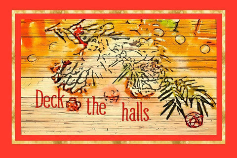 Deck the Halls Black Ornate Wood Framed Art Print with Double Matting by Murdock, Ramona
