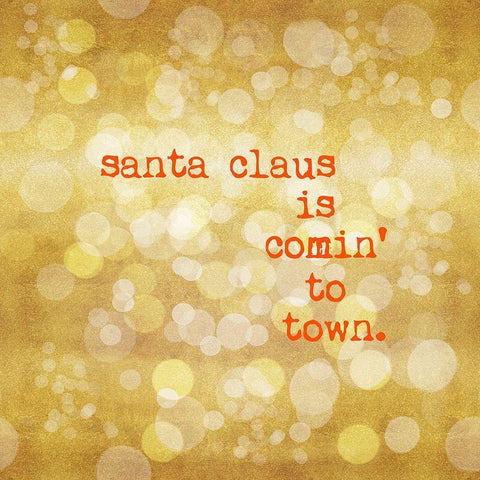 Santa Claus is Comin Black Modern Wood Framed Art Print with Double Matting by Murdock, Ramona