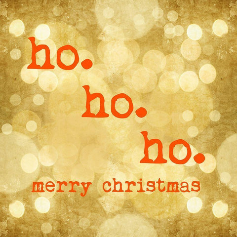 Ho Ho Ho White Modern Wood Framed Art Print by Murdock, Ramona