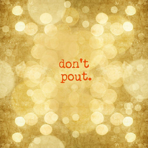 Dont Pout White Modern Wood Framed Art Print by Murdock, Ramona