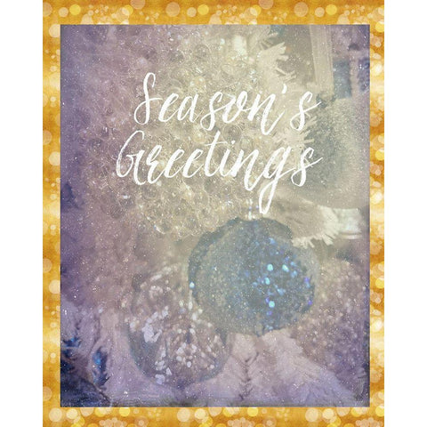 Seasons Greetings White Modern Wood Framed Art Print by Murdock, Ramona