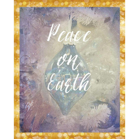 Peace on Earth Black Modern Wood Framed Art Print with Double Matting by Murdock, Ramona