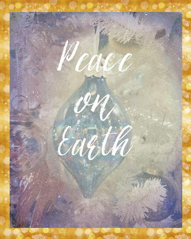 Peace on Earth Black Ornate Wood Framed Art Print with Double Matting by Murdock, Ramona