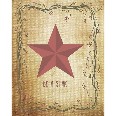 Be a Star Black Modern Wood Framed Art Print with Double Matting by Murdock, Ramona