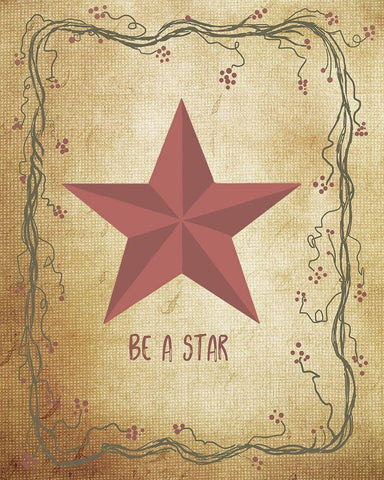 Be a Star Black Ornate Wood Framed Art Print with Double Matting by Murdock, Ramona