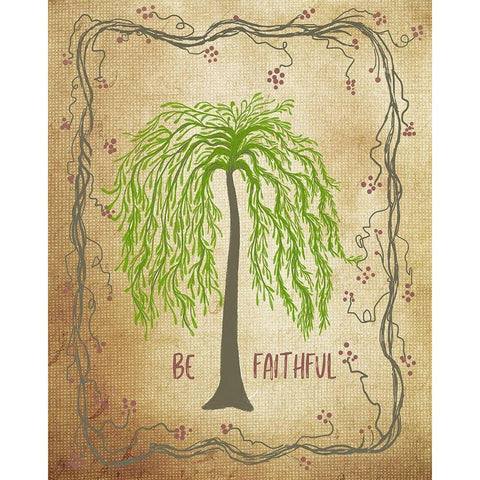 Be Faithful Gold Ornate Wood Framed Art Print with Double Matting by Murdock, Ramona