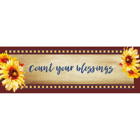 Count Your Blessings Black Modern Wood Framed Art Print with Double Matting by Murdock, Ramona