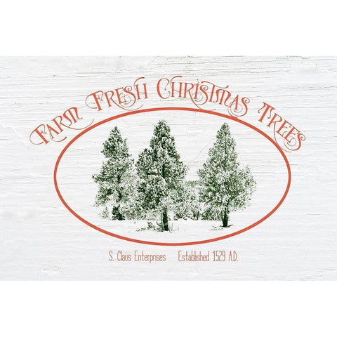 Farm Fresh Trees Black Modern Wood Framed Art Print with Double Matting by Murdock, Ramona