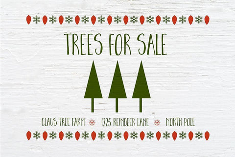 Trees for Sale White Modern Wood Framed Art Print with Double Matting by Murdock, Ramona