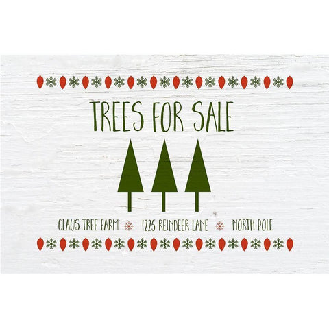 Trees for Sale Black Modern Wood Framed Art Print with Double Matting by Murdock, Ramona