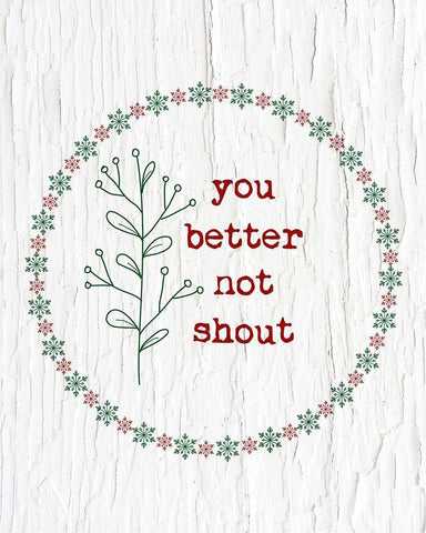 You Better Not Shout Black Ornate Wood Framed Art Print with Double Matting by Murdock, Ramona