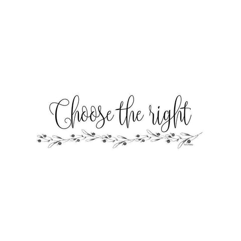 Choose the Right White Modern Wood Framed Art Print by Murdock, Ramona