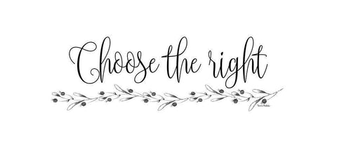 Choose the Right White Modern Wood Framed Art Print with Double Matting by Murdock, Ramona