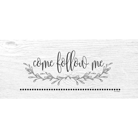 Come Follow Me Black Modern Wood Framed Art Print by Murdock, Ramona