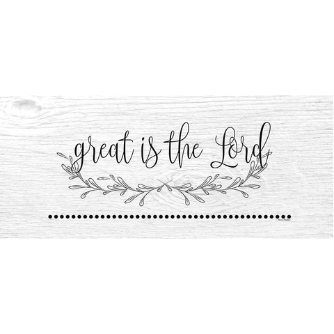 Great is the Lord Black Modern Wood Framed Art Print with Double Matting by Murdock, Ramona