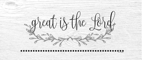 Great is the Lord White Modern Wood Framed Art Print with Double Matting by Murdock, Ramona