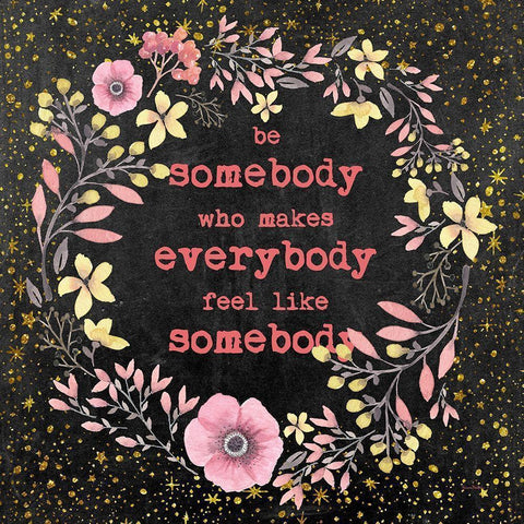 Be Somebody II Gold Ornate Wood Framed Art Print with Double Matting by Murdock, Ramona