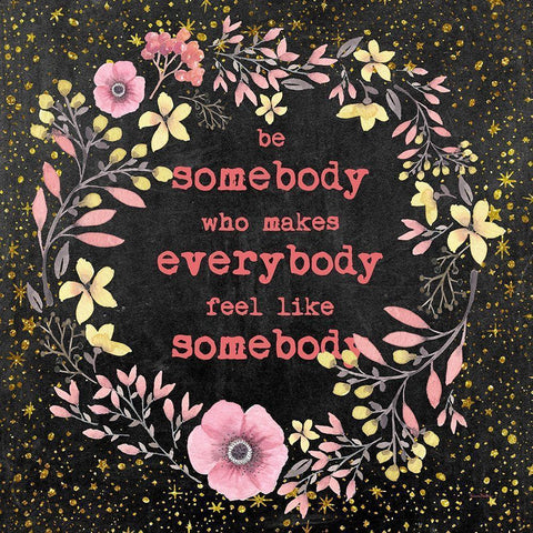 Be Somebody II White Modern Wood Framed Art Print with Double Matting by Murdock, Ramona