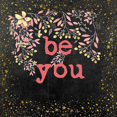 Be You II Gold Ornate Wood Framed Art Print with Double Matting by Murdock, Ramona