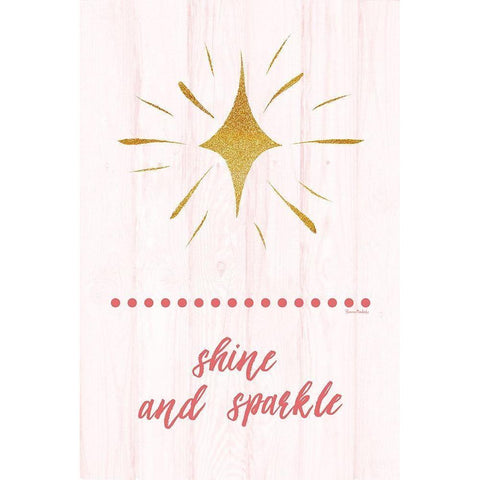 Shine and Sparkle Black Modern Wood Framed Art Print with Double Matting by Murdock, Ramona