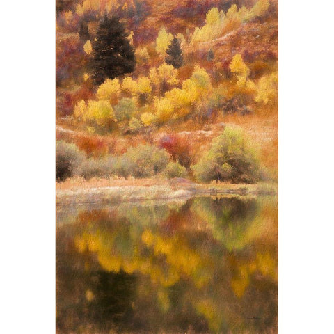 Hillside Reflection White Modern Wood Framed Art Print by Murdock, Ramona