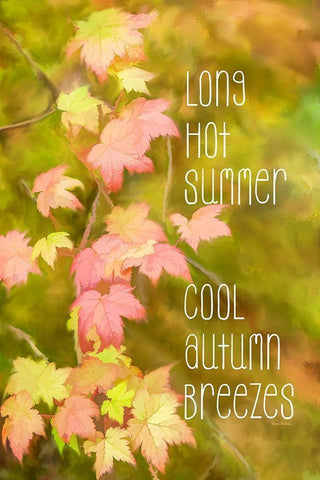 Cool Autumn Breezes White Modern Wood Framed Art Print with Double Matting by Murdock, Ramona