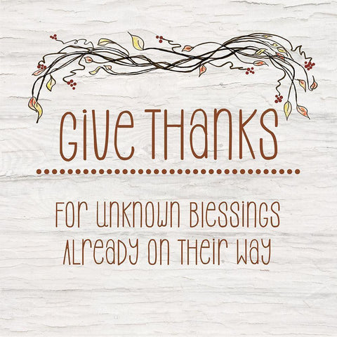 Give Thanks for Unknown Blessings II Gold Ornate Wood Framed Art Print with Double Matting by Murdock, Ramona
