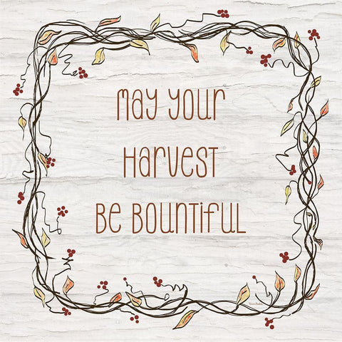 Your Harvest Be Bountiful II Black Ornate Wood Framed Art Print with Double Matting by Murdock, Ramona