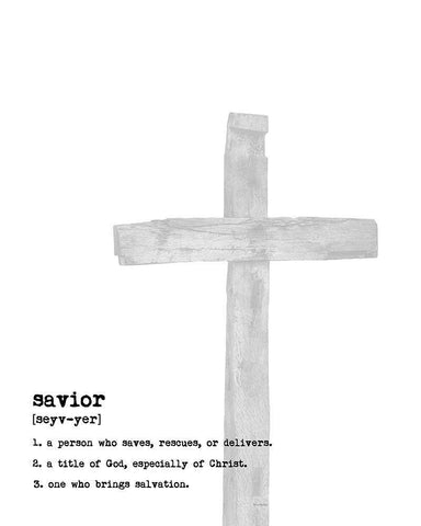 Savior White Modern Wood Framed Art Print with Double Matting by Murdock, Ramona