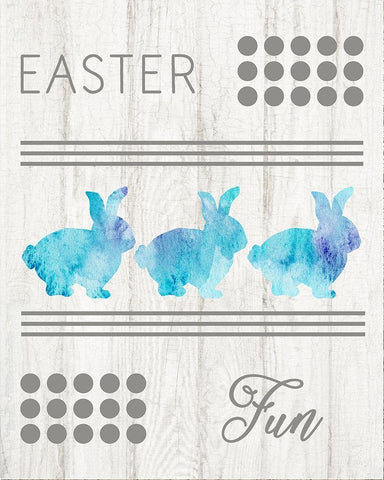 Easter Fun White Modern Wood Framed Art Print with Double Matting by Murdock, Ramona