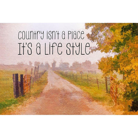 Country Style Black Modern Wood Framed Art Print with Double Matting by Murdock, Ramona