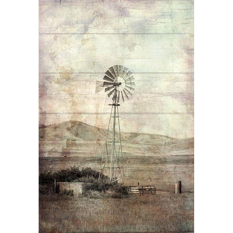 Windmill in Your Mind Gold Ornate Wood Framed Art Print with Double Matting by Murdock, Ramona