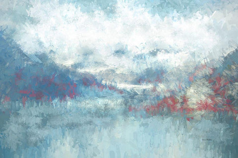 Glacier III Black Ornate Wood Framed Art Print with Double Matting by Murdock, Ramona