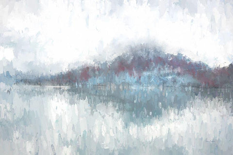 Glacier I White Modern Wood Framed Art Print with Double Matting by Murdock, Ramona