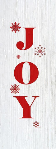 Joy White Modern Wood Framed Art Print with Double Matting by Murdock, Ramona