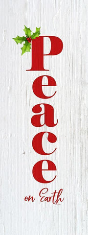 Peace on Earth White Modern Wood Framed Art Print with Double Matting by Murdock, Ramona