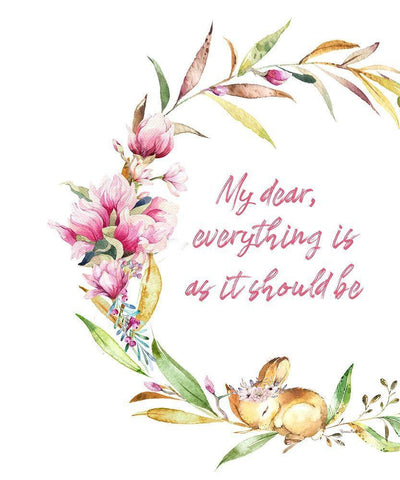 Everything Is As It Should Be White Modern Wood Framed Art Print with Double Matting by Murdock, Ramona